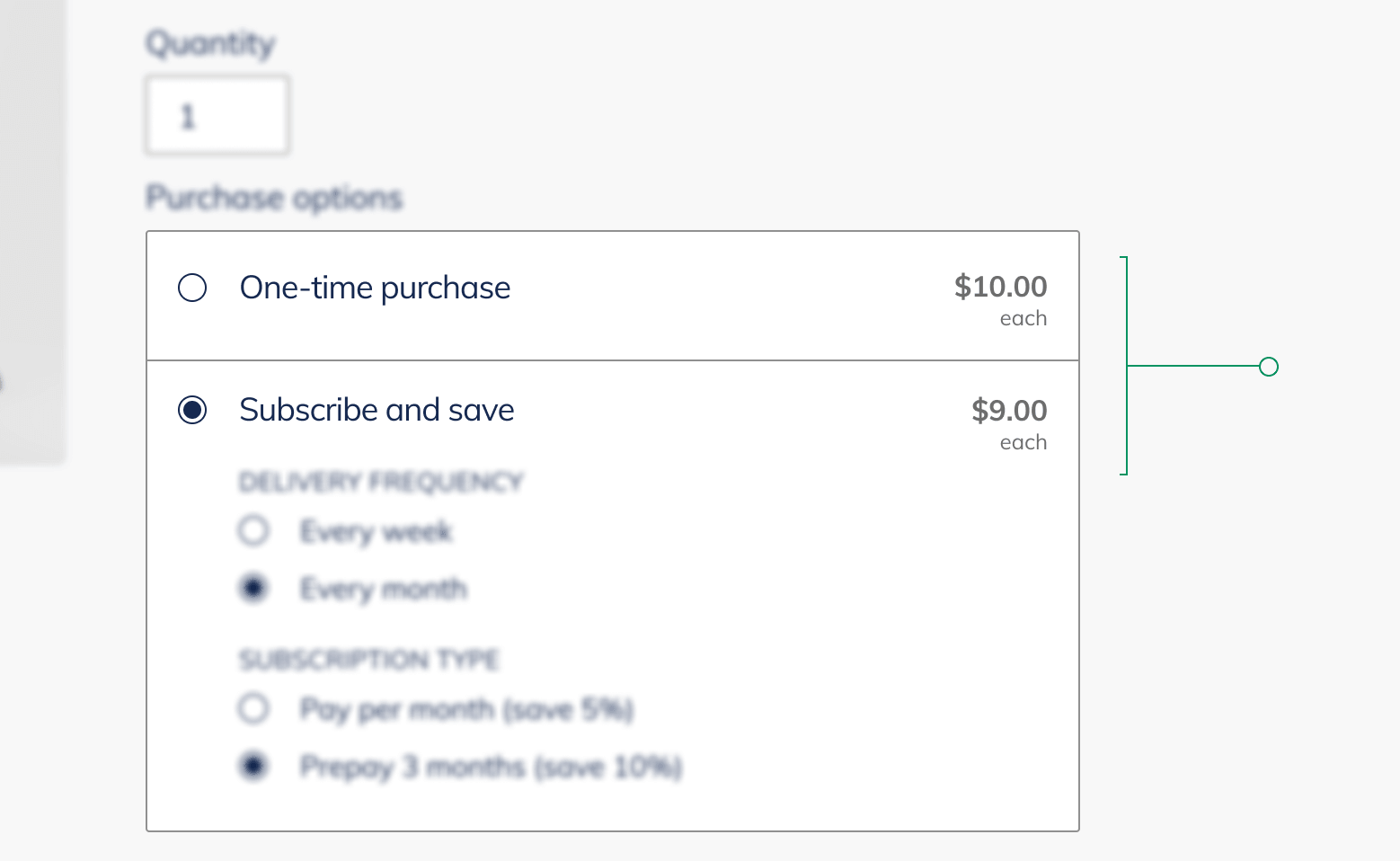 Inline pricing screenshot