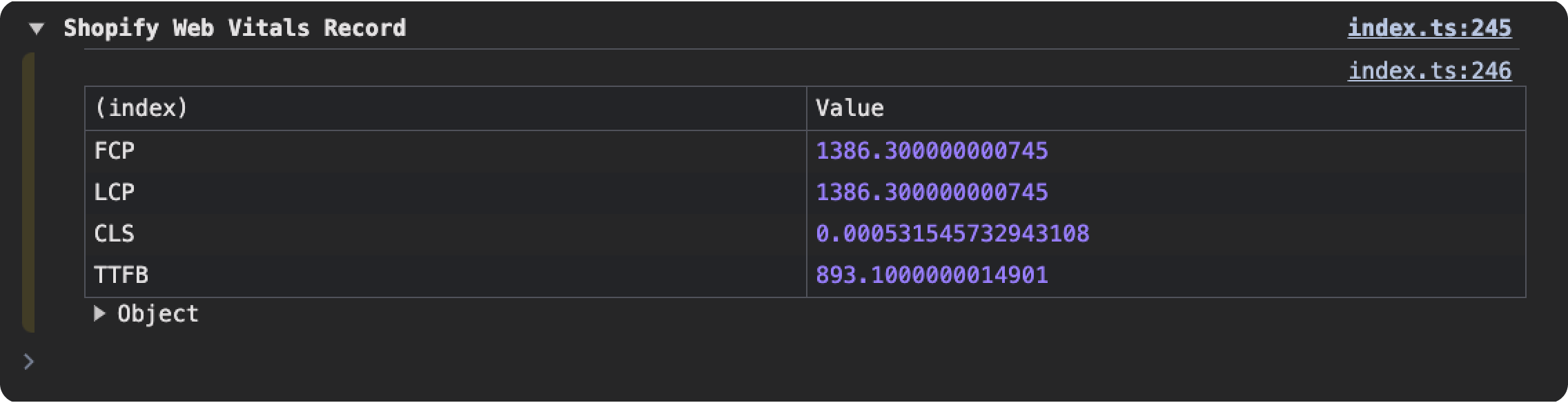 send-time logging to see final values recorded