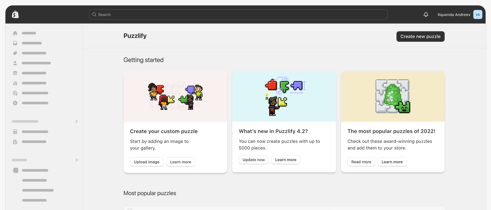 A page with various containers that are visually consistent with each other.