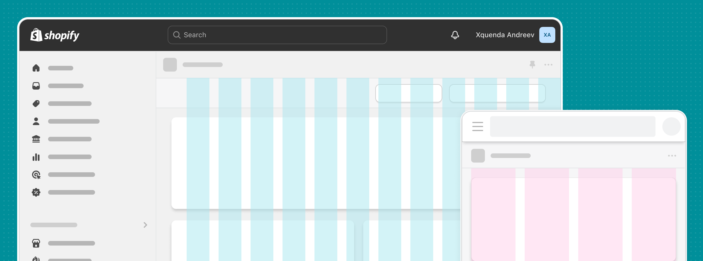 The responsive layout grid.
