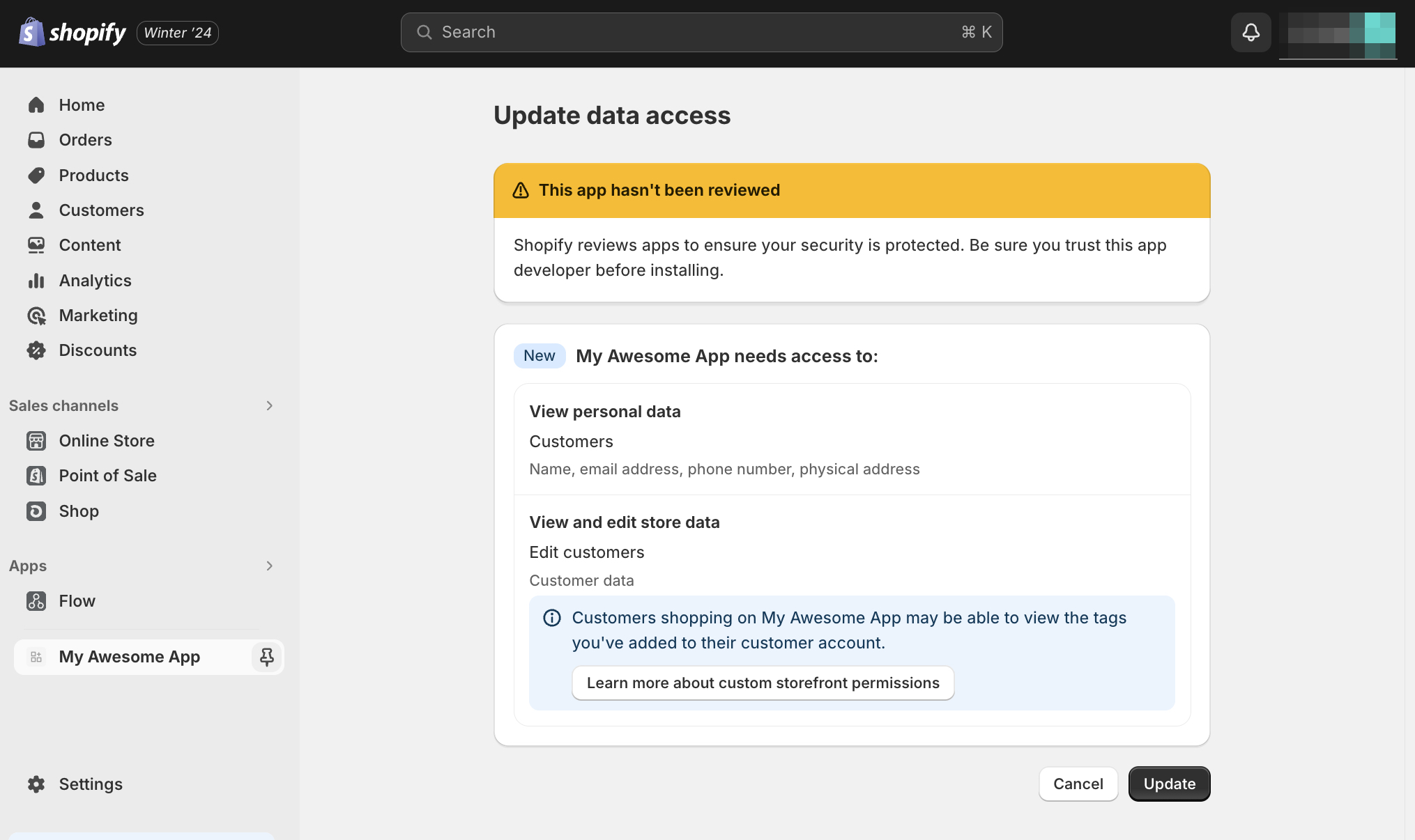 App install page