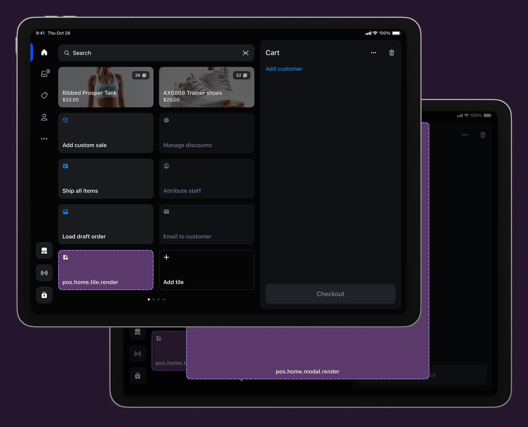 Home screen targets overview