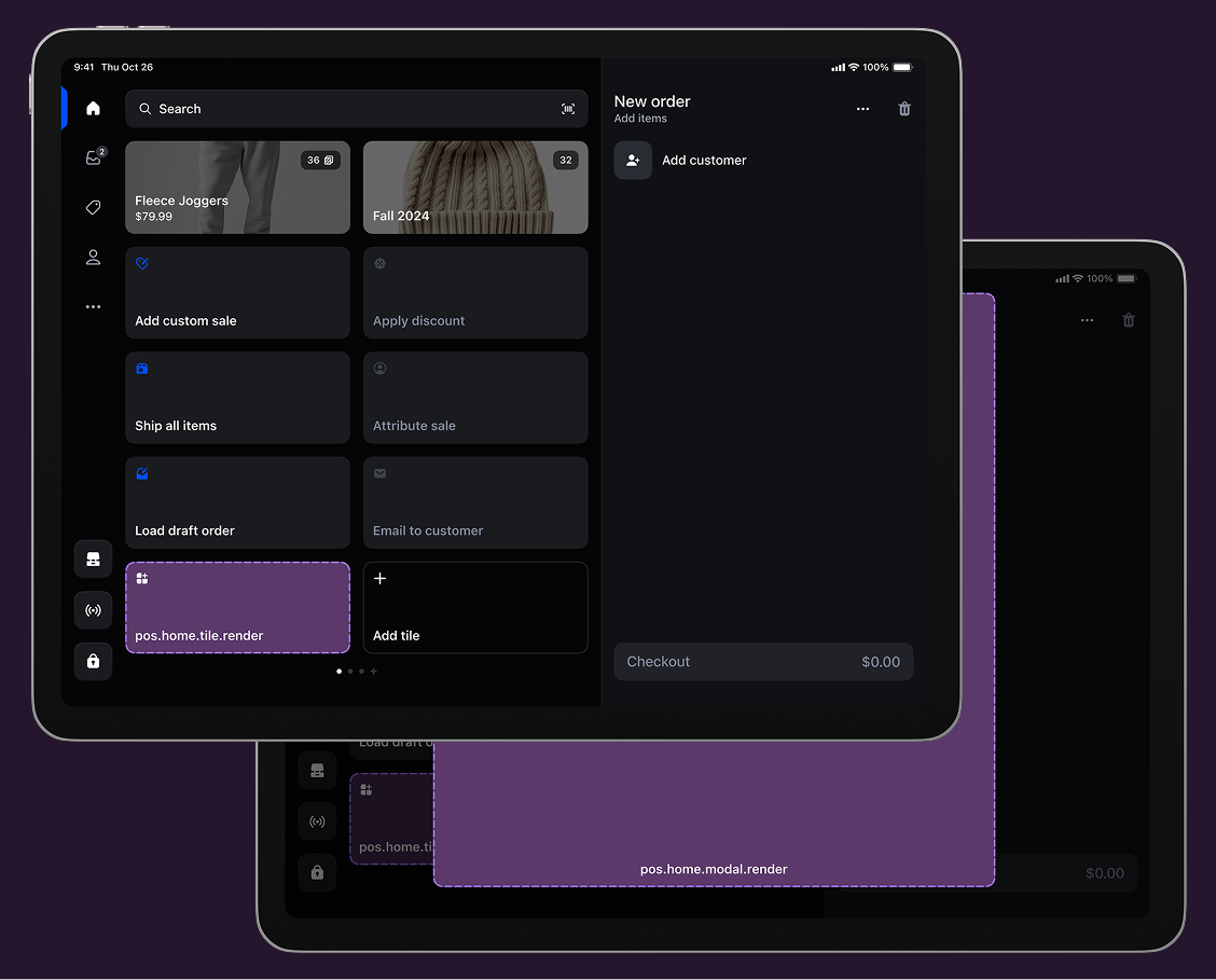 Home screen targets overview