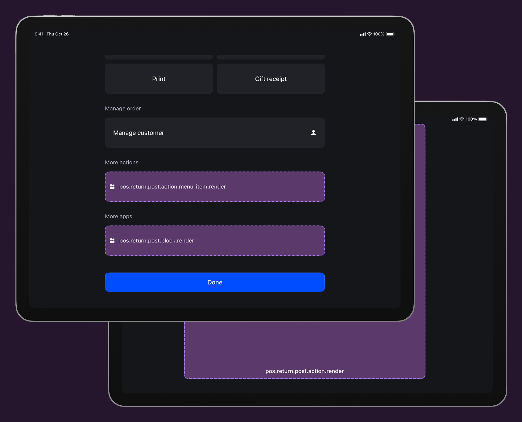 Post-return targets overview