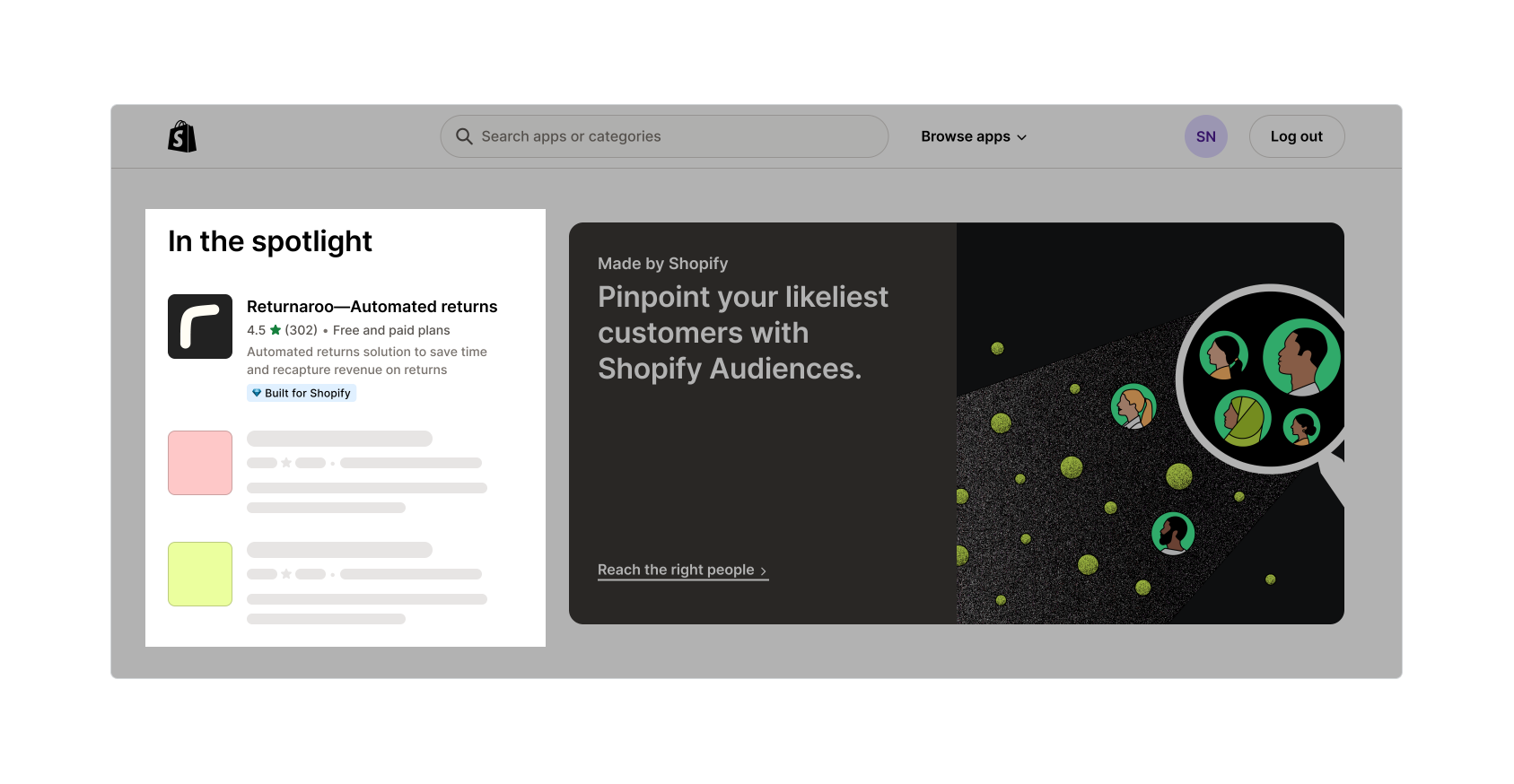 An example of an In the spotlight section.