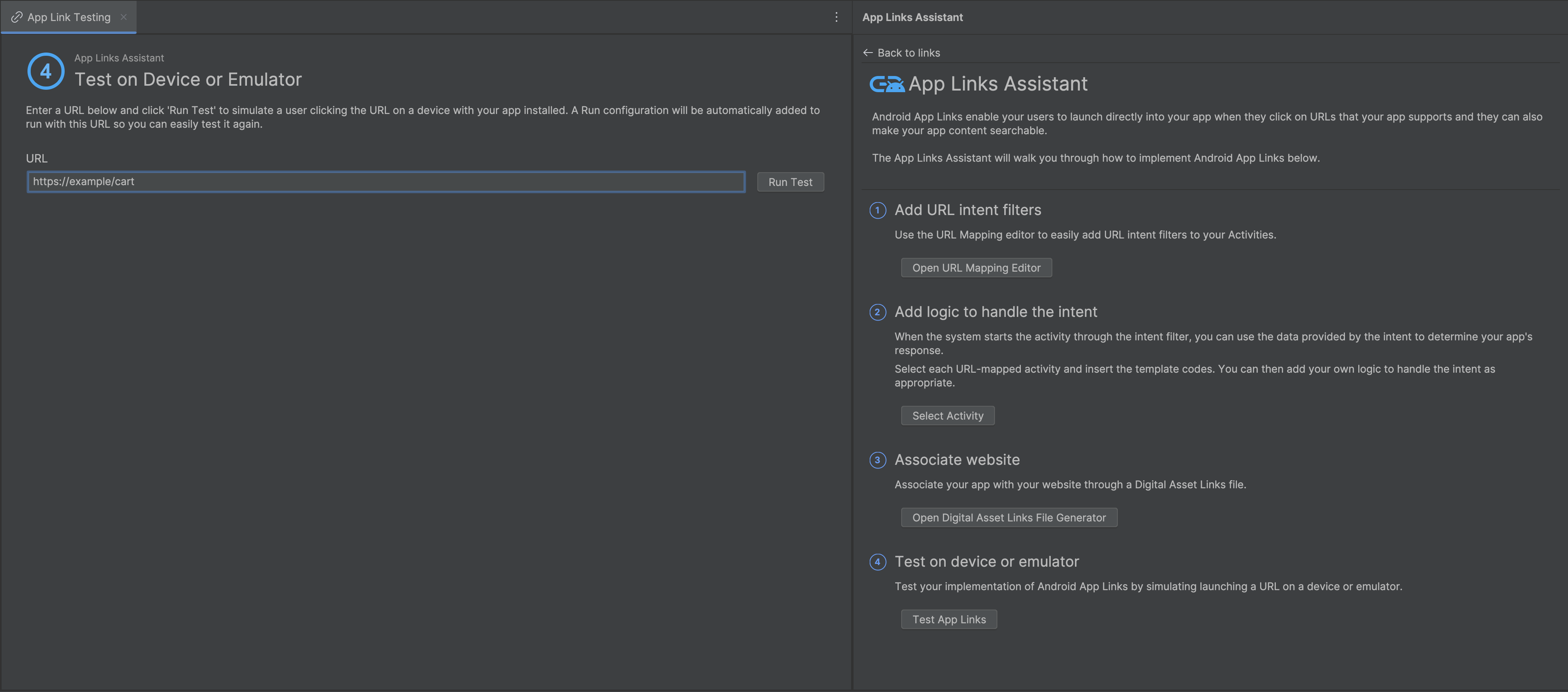 Android App Links Assistant