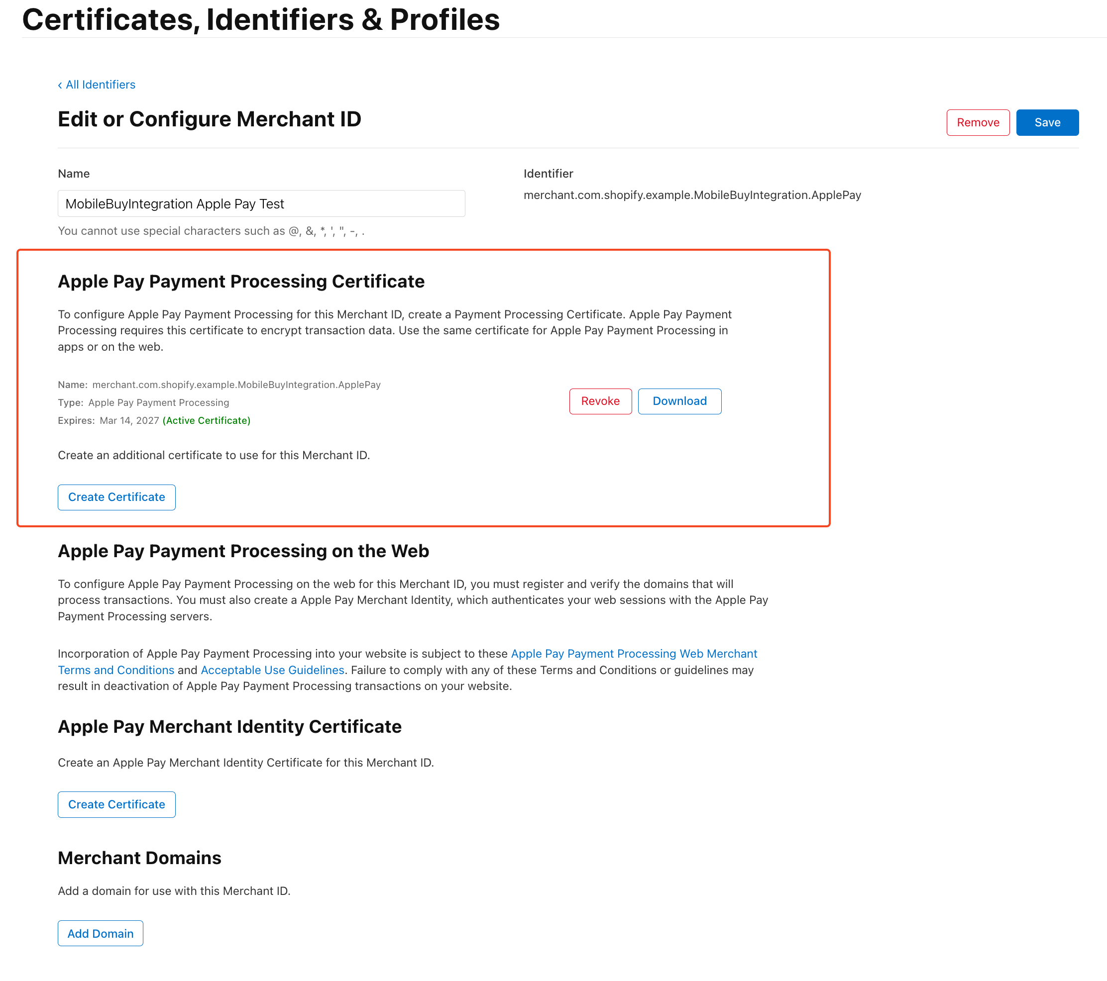 Apple Developer Portal
