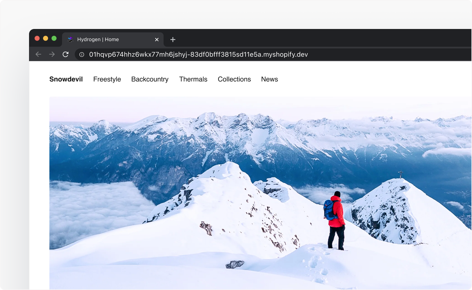 A Hydrogen storefront deployment URL on oxygen
