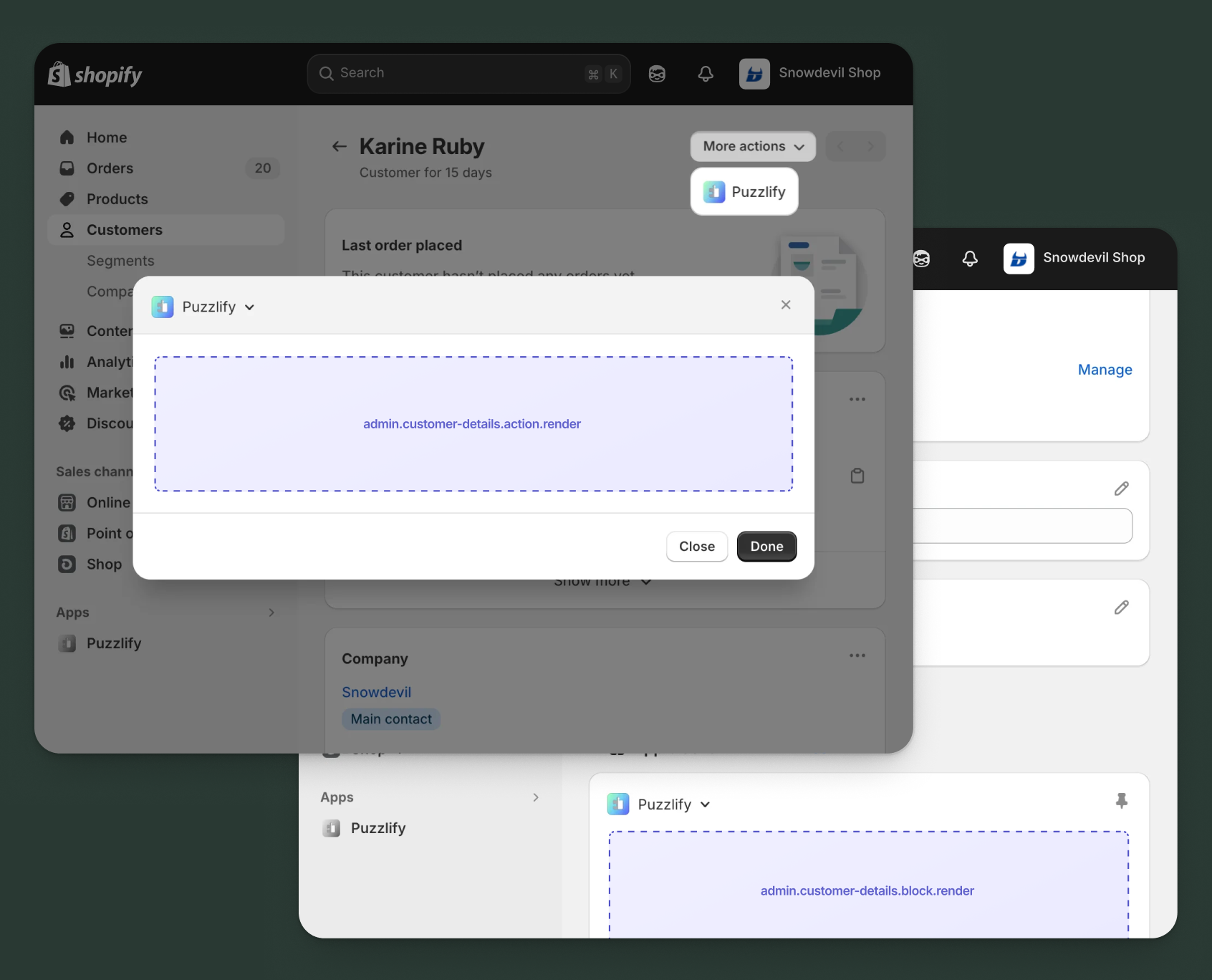 Customers targets overview
