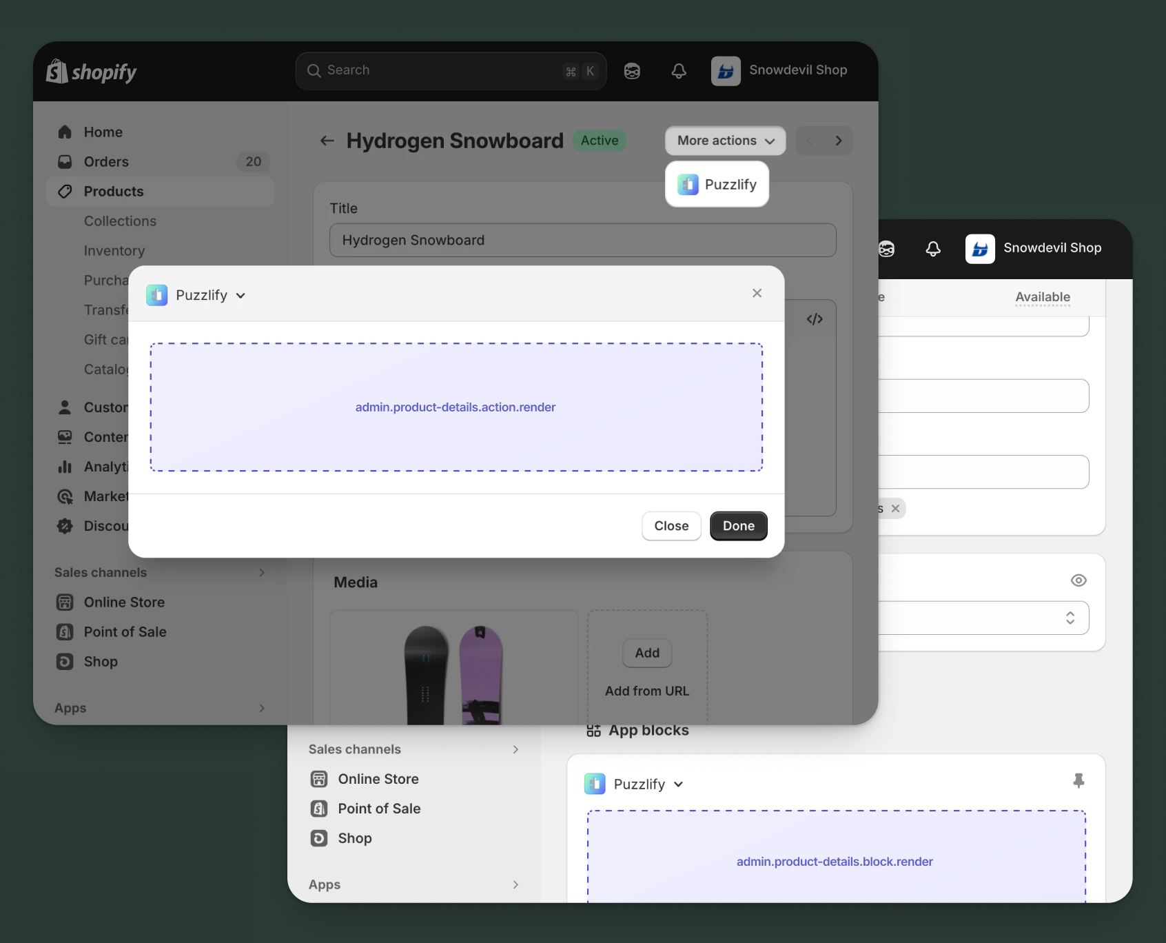 Products targets overview