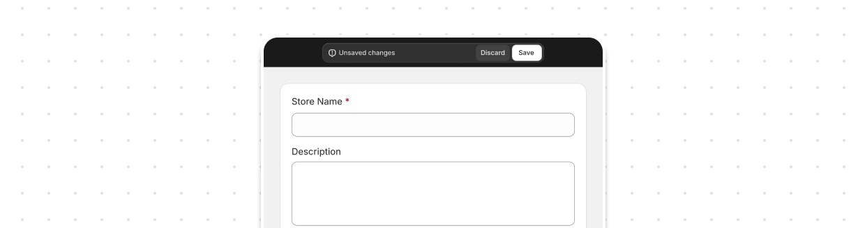 Add \`data-discard-confirmation\` to show a confirmation dialog when the discard button is clicked, preventing accidental data loss.