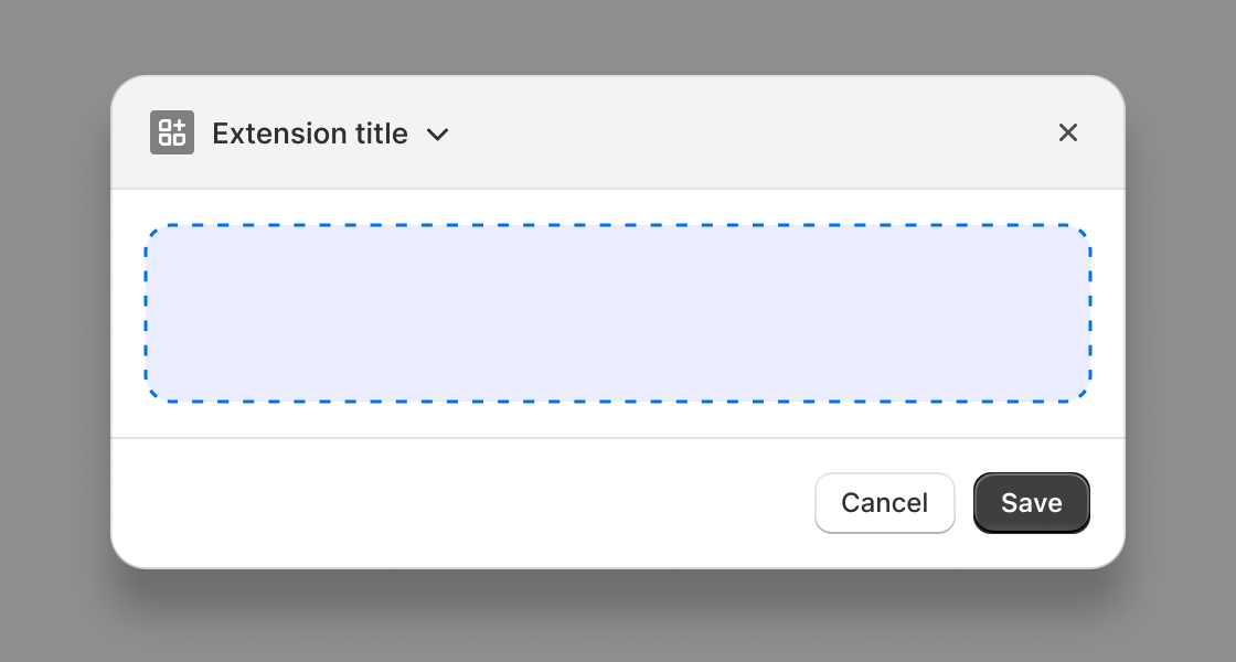 Admin action component example