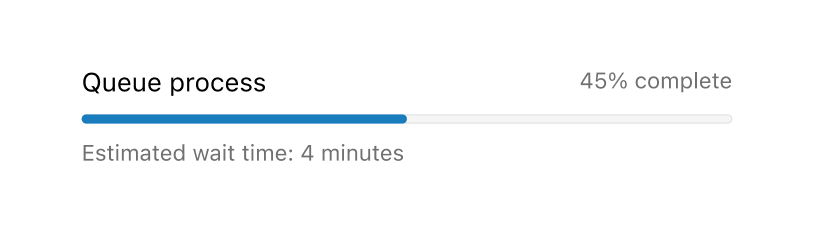 A determinate progress bar showing 350 out of 500 points toward a rewards tier.