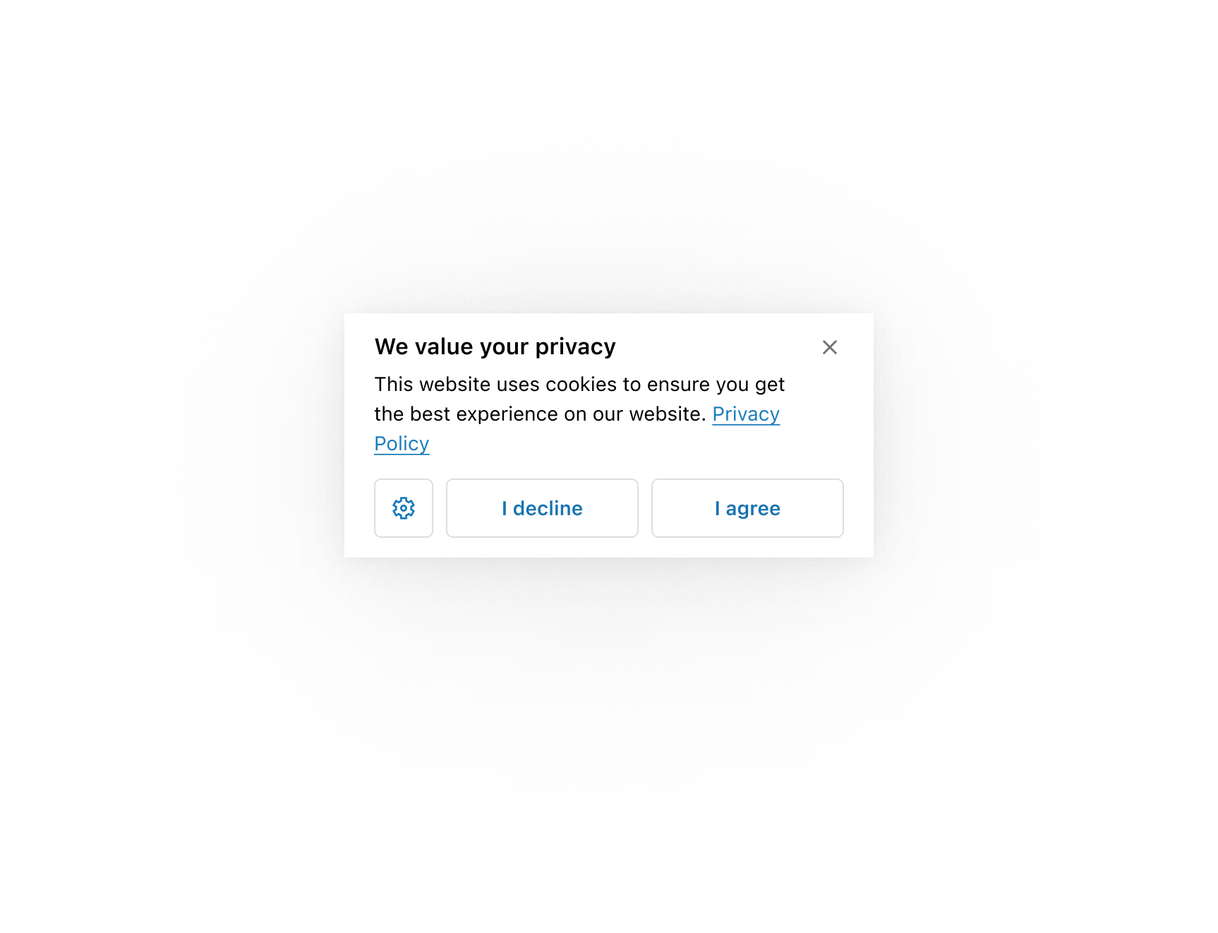 A sheet with an icon button in the secondary actions area.