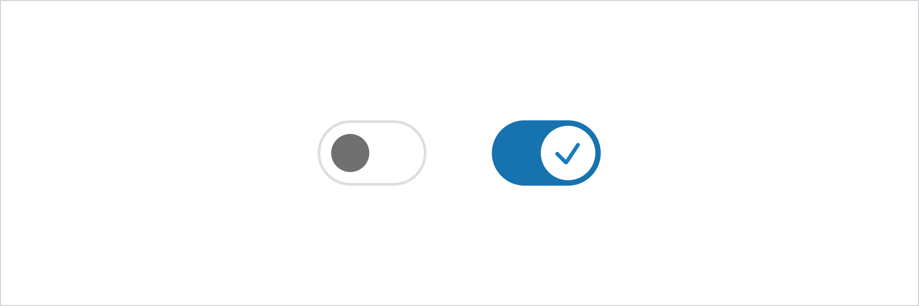 A switch toggle in the off position with a label