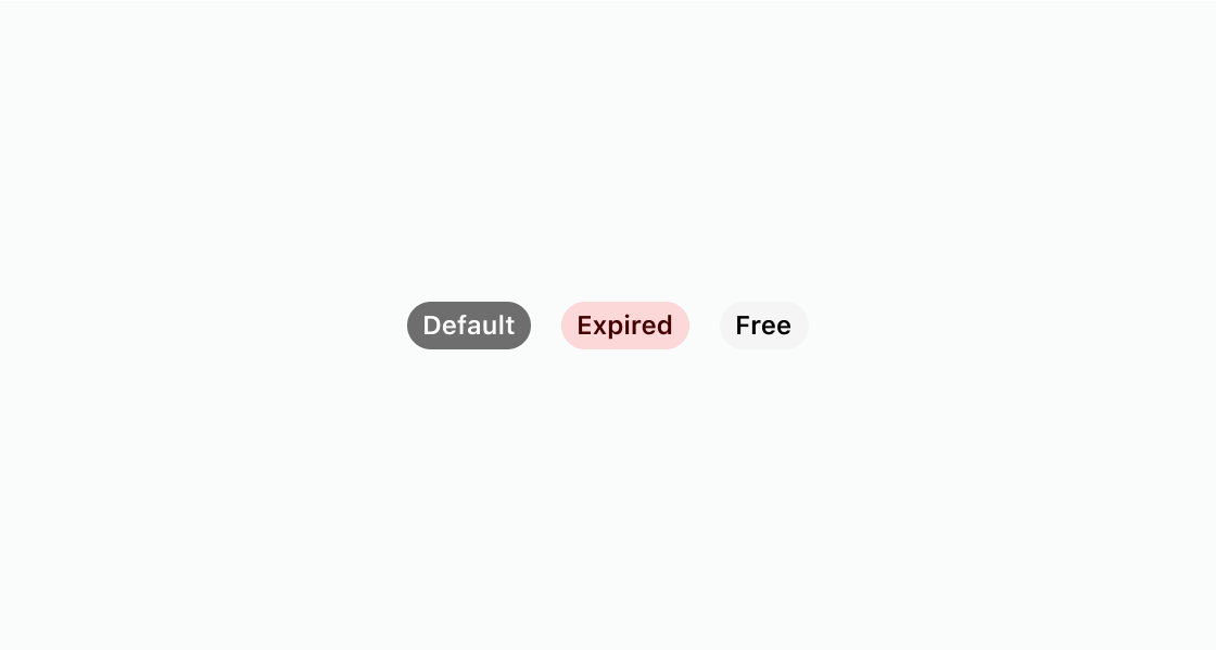 A rendered example of the badge component