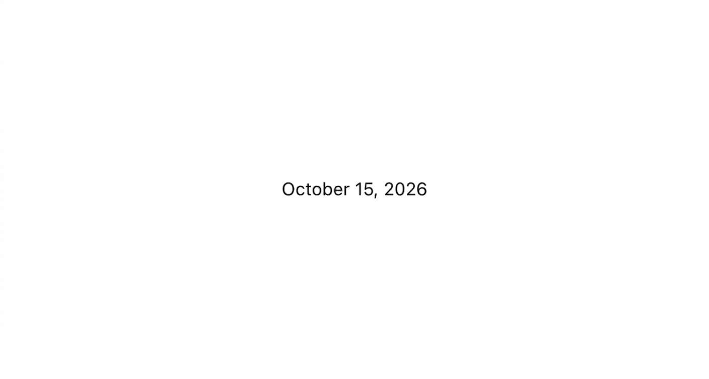 A rendered example of the time component
