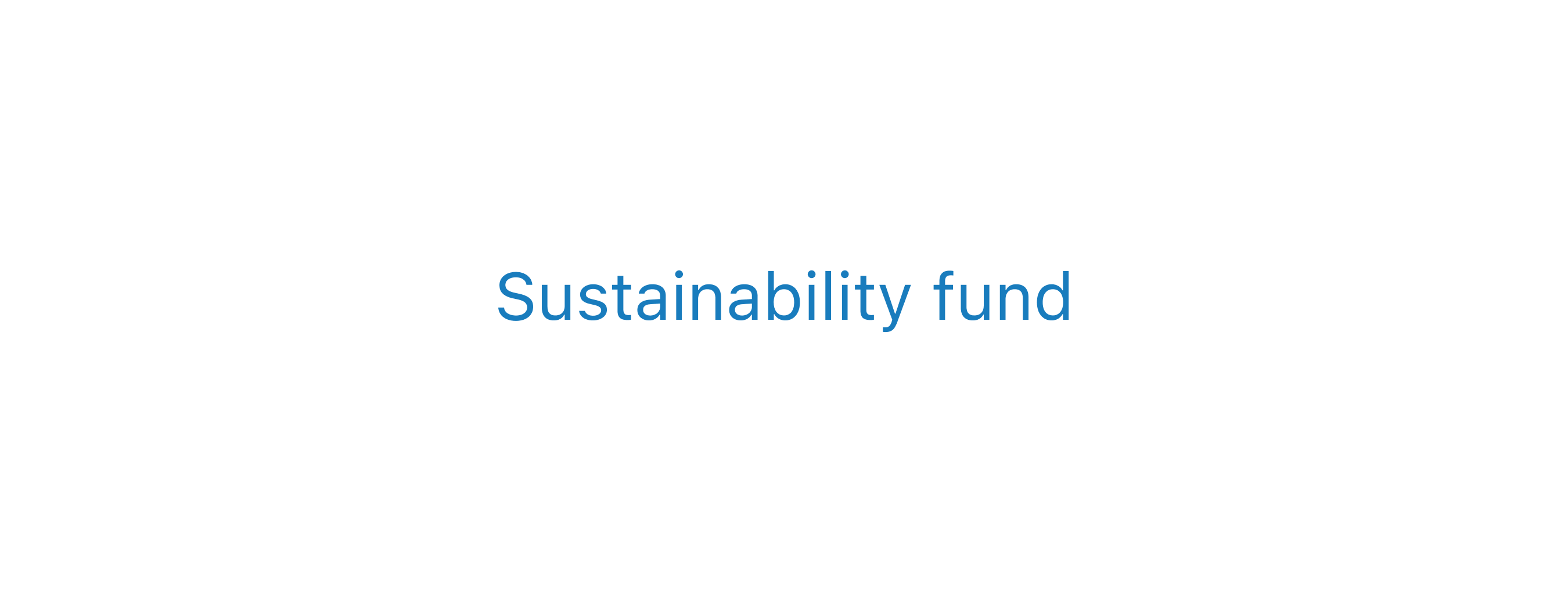 A text link labeled Sustainability fund