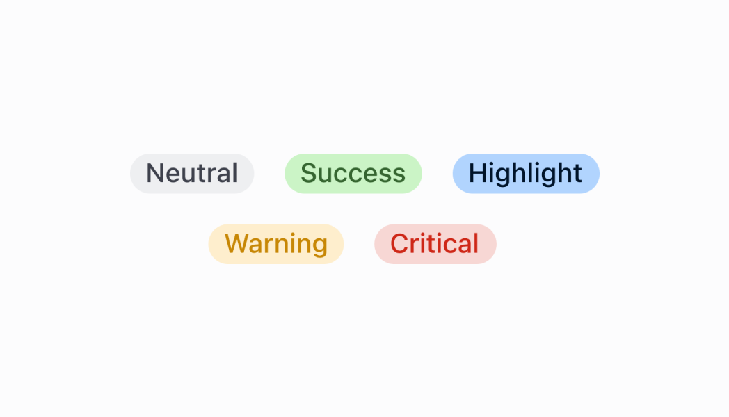 Show status information using color-coded badges. This example demonstrates rendering badges with different variants (success, warning, critical, info) and status indicators to communicate order, product, or customer status at a glance.