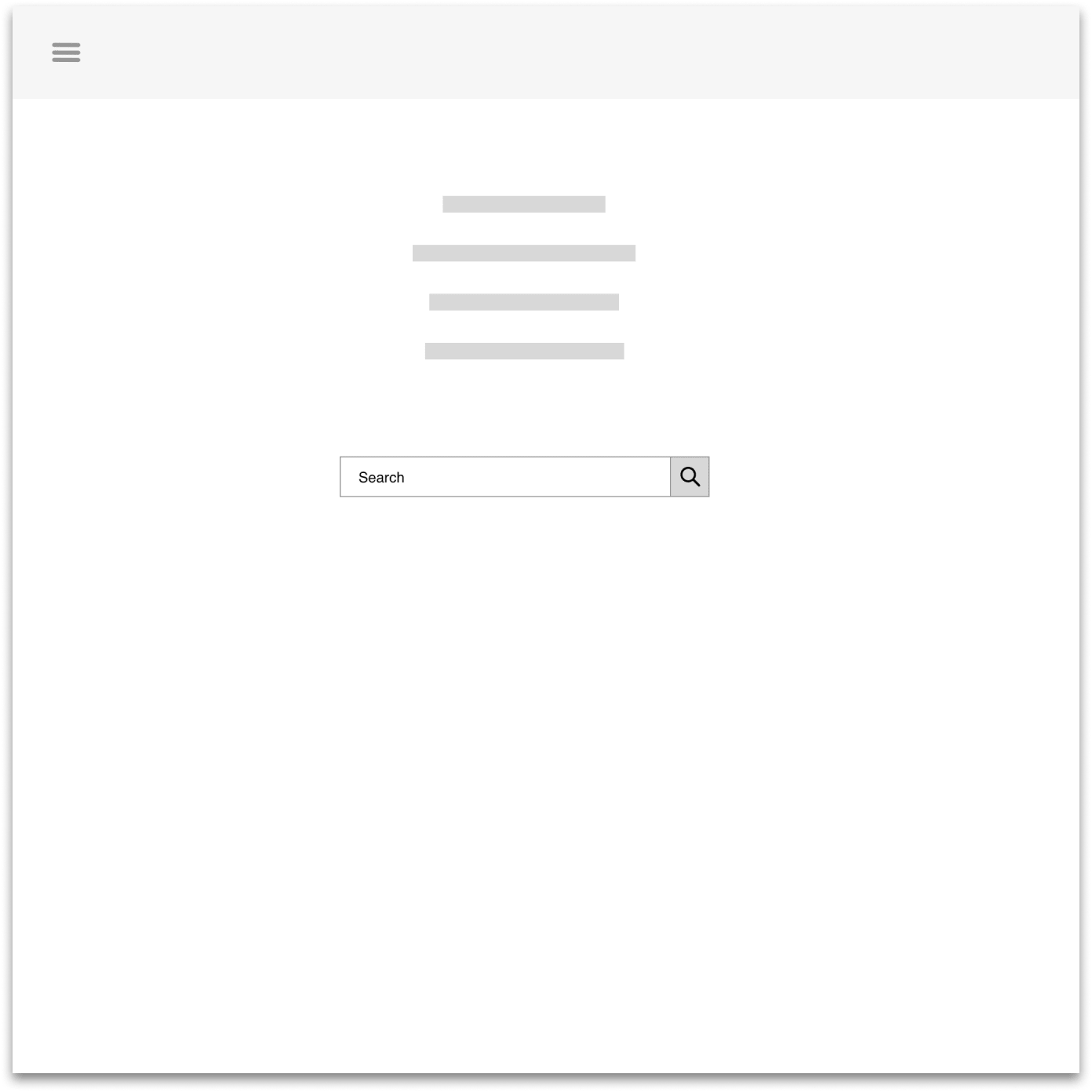 Example of in-menu search in desktop.