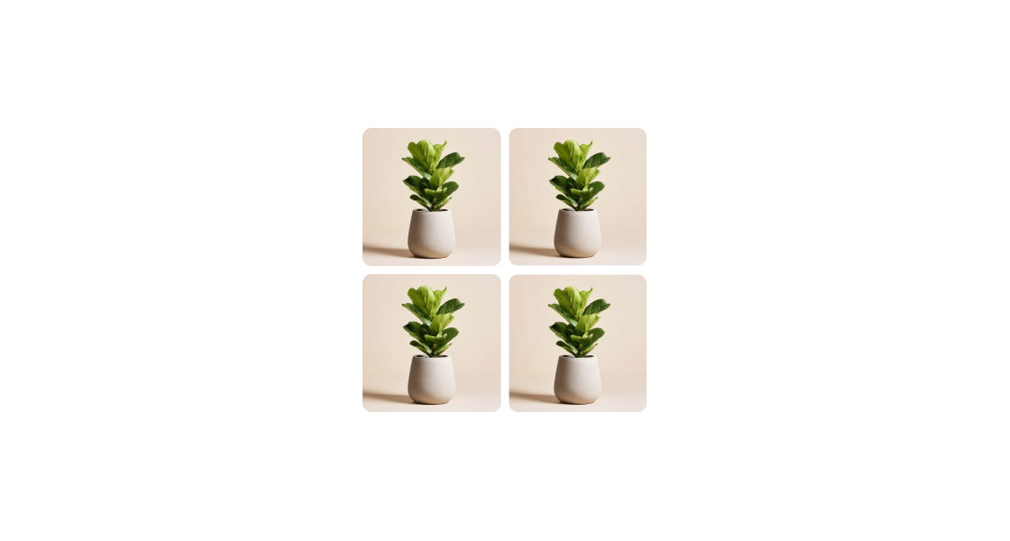 An example of the ImageGroup component shows a group of four images of plants, arranged in a 2x2 grid.